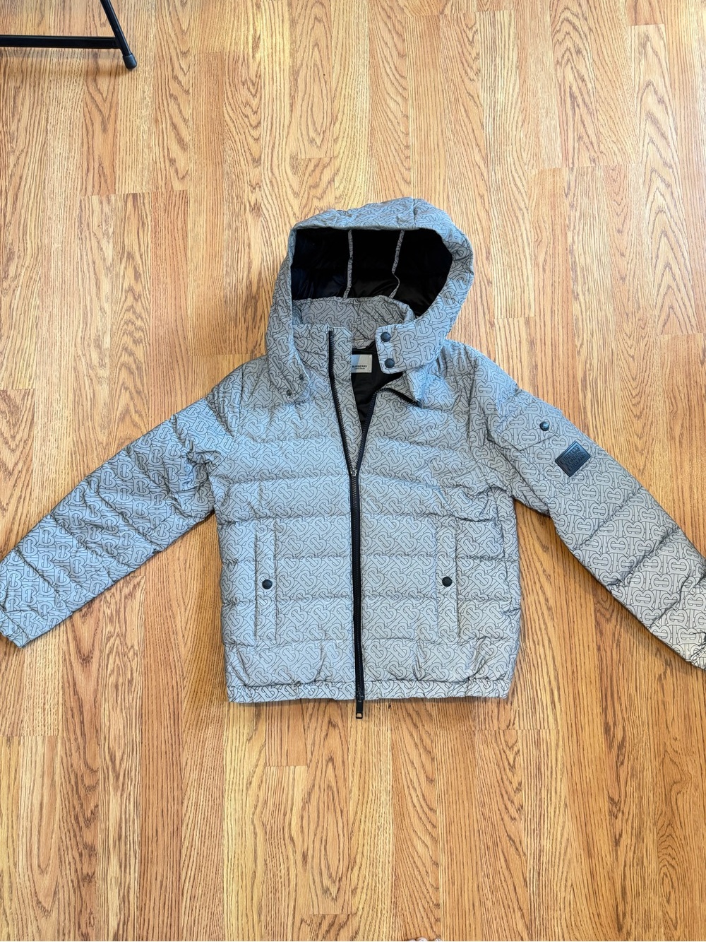 Boys Burberry Monogram TB Reflective Down Jacket